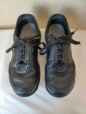 SAS Tour Genuine Leather Lace Up Tripad Comfort Sneakers Black Womens Size 6